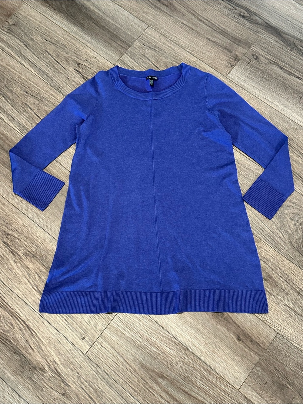 Eileen Fisher Cozy Tencel Stretch Round Neck Long Sleeve Tunic Size Small - Picture 4 of 9